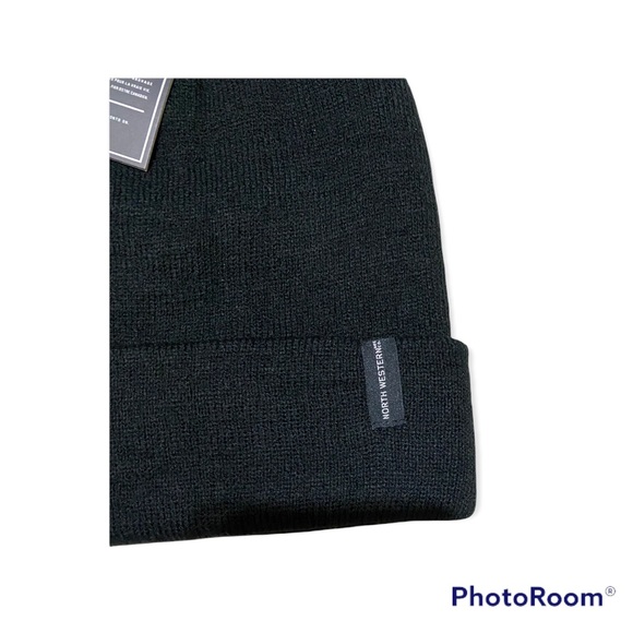MENS CUFFED BEANIE BLACK - Picture 2 of 4